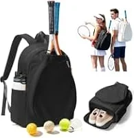 SZLX Zaino da Tennis per Donne Uomini,Borsa da Tennis, Grande Borsa da Racchetta, Borsas Sportiva per Badminton Pickleball,Impermeabile Borsas Sportiva che Può Contenere 2 Racchetta e Scarpe da Tennis