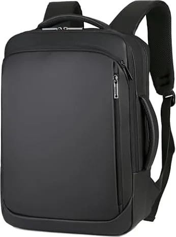Kommodum - Zaino Porta PC Borsa per PC Portatile Custodia Computer Notebook Laptop Con Attacco USB Uomo Scuola Lavoro Casual Nero KM1