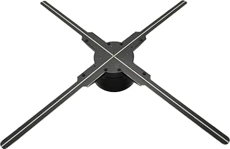 BEHYIVD Proiettore ologramma 3D da 50 cm con WiFi e Bluetooth, ventilatore ologramma 3D con 560 LED e 2200 cd/m² e 1500 video 3D, ventilatore ologramma per mostre, centri commerciali, cinema