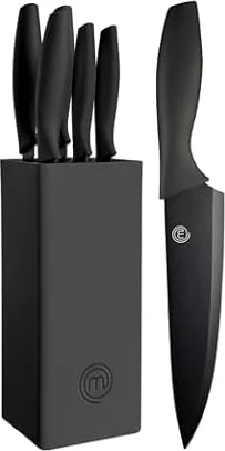 MasterChef Set Coltelli da Cucina con Ceppo Universale, Portacoltelli