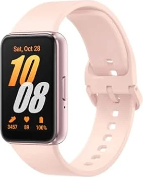 Samsung Galaxy Fit3 fitness band, batteria a lunga durata, rilevamento cadute/SOS, barometro, IP68, monitoraggio sonno, oltre 100 esercizi, gestione notifiche/musica, Pink Gold [Versione italiana]