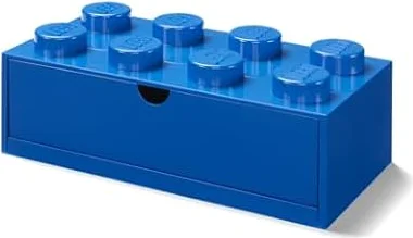 LEGO - Cassetto da scrivania impilabile, con 8 manopole, scatola portaoggetti in plastica per LEGO, giocattoli, cassetti da scrivania, forniture per ufficio e oggetti impilabili, decorazione per la