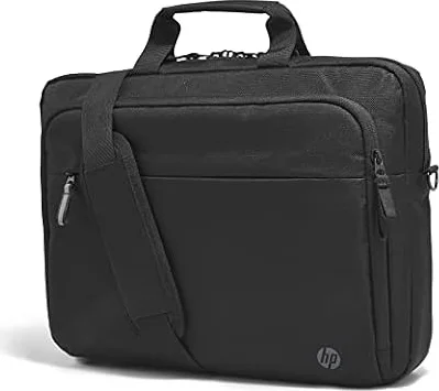 HP Professional, Borsa per Notebook fino a 15.6", Creata con Materiale Riciclato, Tasche Interne e Esterne, Vani Imbottiti, Resistente all'Acqua, Tracolla Removibile, Nera