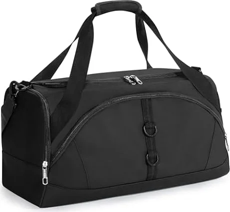 Rieeyrslza Borsone Palestra 40L Borsa Sportiva con Scomparto Scarpe Borsone da Viaggio Per Donna e Uomo Borsone Palestra Training, Tracolla Regolabile, Corda Ausiliaria, Tasca Umida (4197# Nero)