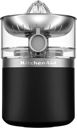 KitchenAid Go Cordless 5KCJR160OB - Exprimidor de cítricos con batería (sin batería), funcionamiento con un botón, filtro de pulpa, depósito de zumo de 500 ml con tapa, apto para lavavajillas, color