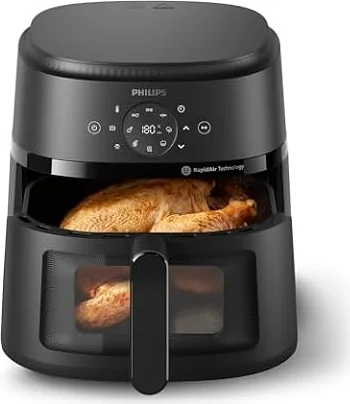 Philips Airfryer 2000 - Friggitrice ad aria 6.2L, Finestrella, 13 modalità