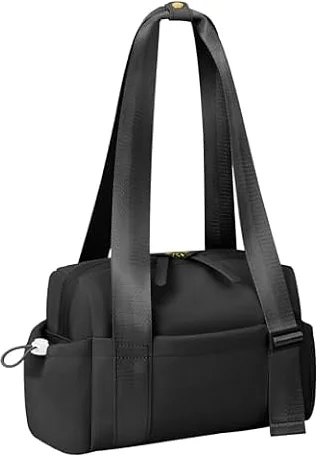 Flintronic 7L Mini Borsa da Palestra, Borsone Uomo Donna per Donna con Cinturino Regolabile, Borsa da Sportiva Impermeabile per Esercizio Fitness Yoga(Nero)