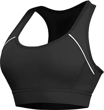 Paeceioni Reggiseno Sportivo Donna ad Alto Supporto, Top Palestra Donna, Reggiseni Sportivi da Donna, Top Sportivo Donna, Comodi per Dormire Tutti i Giorni, Comodi Reggiseni da Donna Nero(XL)