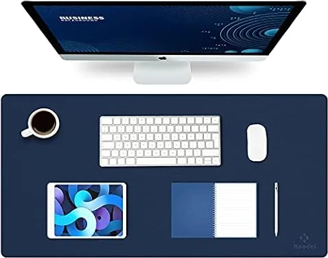 K KNODEL Tappetino Scrivania, Sottomano Scrivania (40x80cm, Blu scuro)