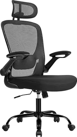 SONGMICS Sedia da Ufficio, Sedia da Computer Ergonomica, con Poggiatesta