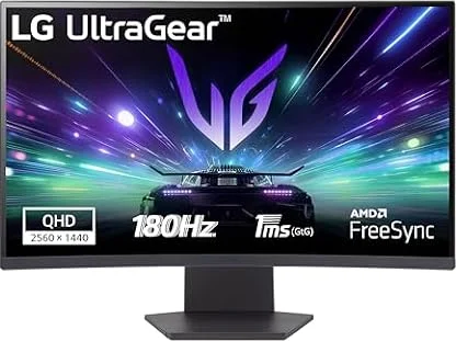 LG UltraGear 27GS60QC Monitor Gaming 27" QHD (2560x1440) 180Hz Curvo