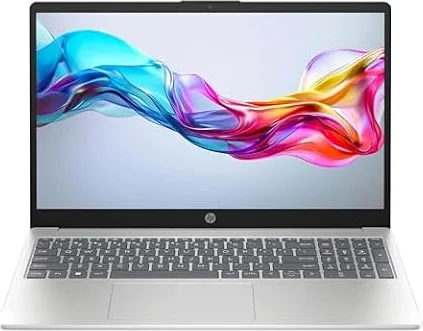 HP Laptop 15-fd0016sl, PC Portatile 15", Display 15.6" FHD Antiriflesso, Notebook, Intel Core i3-N305, RAM 8GB, SSD 256GB, 720p TNR Privacy Cam, Windows 11, Computer Portatile, Bianco, QWERTY