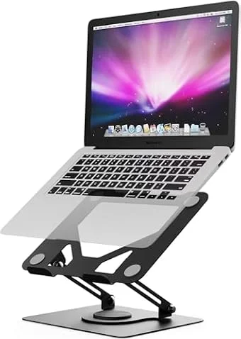 GRIFEMA Supporto PC Portatile, Laptop Stand con Base Girevole 360°