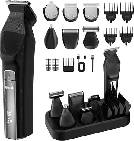 Yineel Regolabarba Rasoio Elettrico,6 in 1 Tagliacapelli Uomo Professionale