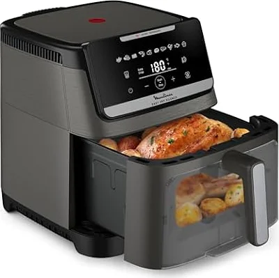 Moulinex Easy Fry Silence, Friggitrice Aria 7L, Grigio, EZ846H