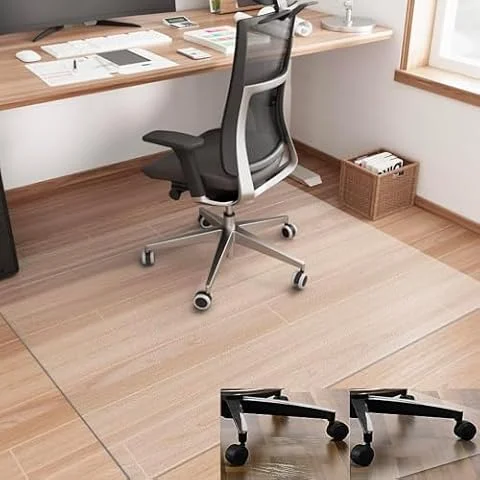 Artwelt Tappetino trasparente per Sedia Office Tappeto 1.5mm Tappetino Protettivo per Pavimento per Casa e Ufficio Antiscivolo Disponibile in Dimensioni Personalizzate (100cm X 90cm)