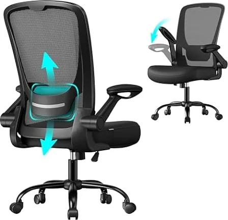 SONGMICS Sedia da Ufficio, Sedia da Computer Ergonomica, con Poggiatesta