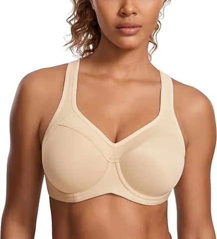 SYROKAN Reggiseno Sportivo Massimo Sostegno Beige 4G