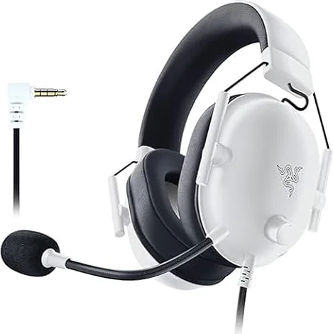 Razer BlackShark V2 X - Cuffie da Gioco Esports Cablate Multipiattaperma (Driver TriForce da 50 mm, Microfono cardioide HyperClear, Audio Surround 7.1) Bianco