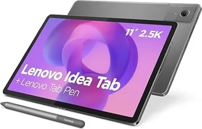 Lenovo Idea Tab - Tablet Touch con IA integrata 11'' 2.5K, 90Hz (MediaTek Dimensity 6300, 8Core, RAM 8GB, UFS 2.2 128GB, Android 15, Wifi5 + Bluetooth) Lenovo Tab Pen - Grigio