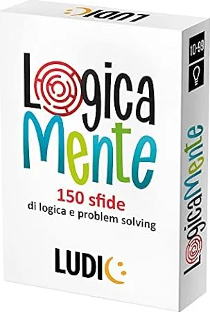 Ludic - Logicamente - 150 Sfide di Logica e Problem Solving | Giochi di Carte, Perfetto Gioco Da Tavolo Per Tutta La Famiglia, Giochi Di Società Per Adulti e Ragazzi. Regalo Compleanno, Regalo Natale