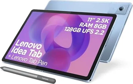 Lenovo Idea Tab Tablet 11" 2.5K (2560x1600) 90Hz IPS, 8GB RAM, 256GB, WiFi, Lenovo Tab Pen Inclusa, MediaTek Dimensity 6300, Android 15, Ideale per Studio, Appunti e Intrattenimento