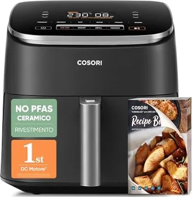 Cosori Friggitrice ad Aria Turbo Blaze 6 Litri, DC Motore, 9 Funzioni 1725W