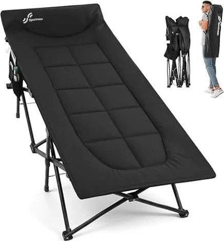 Sportneer Lettino da Campeggio per Adulti 69cm / 79cm, Lettino con Cuscino carico Massimo 204,1 kg, Lettino Pieghevole da Campeggio con Imbottitura per Tenda da Campeggio, Ufficio, Viaggi all'aperto