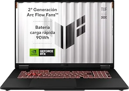 ASUS TUF Gaming A18 FA808UP-S8113 18" WUXGA 144Hz Laptop da gioco (AMD Ryzen 7 260, RAM 16 GB, SSD da 1TB, NVIDIA RTX 5070 8GB, No System Operativo), Jager Grey - Tastiera QWERTY