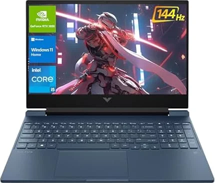 HP Victus 15.6 i5 Laptop da gioco, 15.6 pollici FHD 1920 x 1080 144Hz, Intel Core i5-12450H, NVIDIA GeForce RTX 3050, 32 GB di RAM, 1 TB SSD, KB retroilluminato, Touchpad, lettore di schede SD,