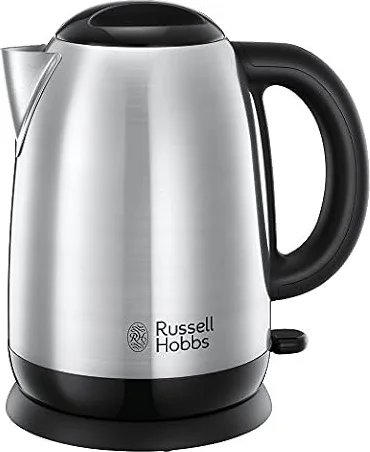 Russell Hobbs Bollitore Elettrico - 1,7 L, 2400 W - Acciaio Inox Satinato; Ebollizione Rapida; Filtro Anticalcare Rimovibile; Beccuccio, Indicatore Liv. di Riempimento, Adventure 23912-70