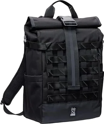 Chrome Industries Barrage Zaino Roll-Top da 18 litri, impermeabile, per lavoro, scuola, viaggi, con tasca per laptop, nero, 18L, tradizionale