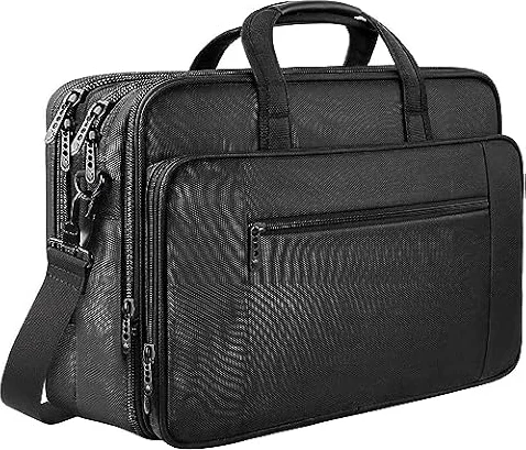 Mancro Borsa Porta PC 17 Pollici, Borsa Lavoro Uomo Espandibile, Laptop Bag