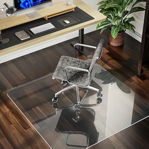 COSYLAND Tappeto Sedia Ufficio Salvapavimento, Trasparente, in PVC