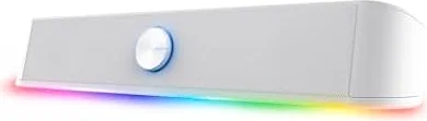 GXTrust Rhox Soundbar PC Illuminata RGB, 12W Casse PC Stereo, Bianco