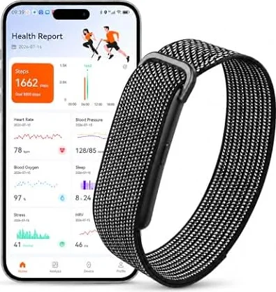Fitness Tracker Senza Schermo con 176 Modalità Sportive, Analisi AI, Sonno