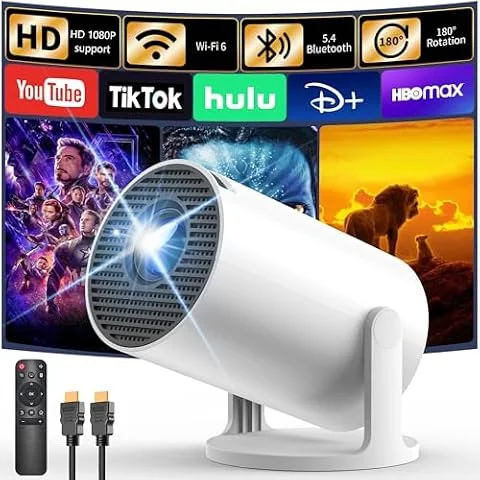 Yoton Y4PRO Proiettore Portatile, Home Cinema, Android 14, WiFi 6, 1080P