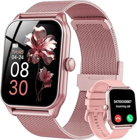 Smartwatch da donna con funzione telefonica, touch screen da 1,83", fitness tracker, 120+ modalità sportive, IP68, impermeabile, smart watch con frequenza cardiaca, monitor del sonno, contapassi, per