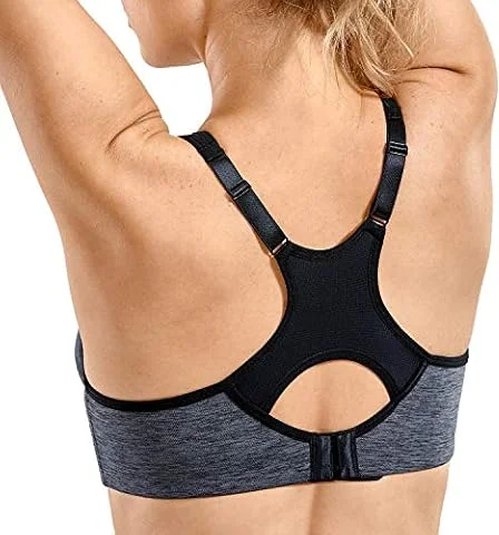 SYROKAN Reggiseno Sportivo Massimo Sostegno Frassino Fiore Scuro 3E