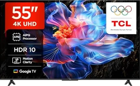 TCL 55V6C – Smart TV 4K HDR Direct LED da 55", Google TV con Dolby Audio